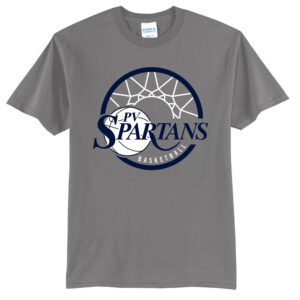 Spartans Boys BB Unisex Short Sleeve Tee-Medium Grey