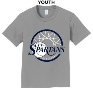 Spartans Boys BB Youth Fan Favorite Short Sleeve Tee-Medium grey