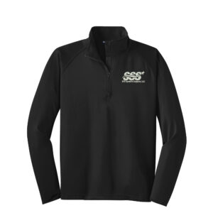 STS Systems Support Sport-Tek TALL Sport-Wick Stretch 1/2-Zip Pullover Men-Black