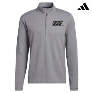 STS Systems Support Adidas 3-STRIPE 1/4 zip layering pullover  – GREY MELANGE (L or 2X only)