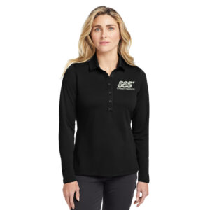 STS Systems Support  Nike Golf Ladies Long Sleeve Dri-FIT Stretch Tech Polo-Black
