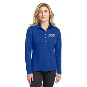 STS Systems Support  Nike Golf Ladies Long Sleeve Dri-FIT Stretch Tech Polo-Blue Sapphire