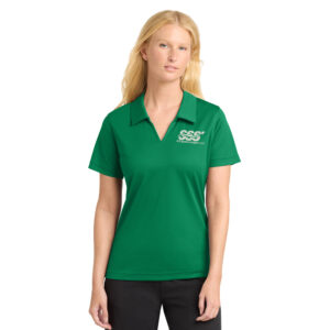 STS Systems Support Sport-Tek Ladies Dri-Mesh V-Neck Polo-Kelly Green