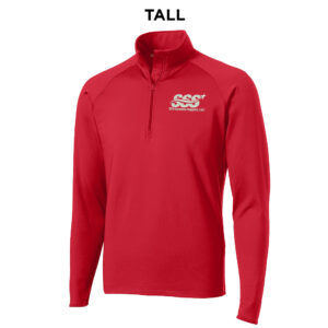 STS Systems Support Sport-Tek TALL Sport-Wick Stretch 1/2-Zip Pullover-Red