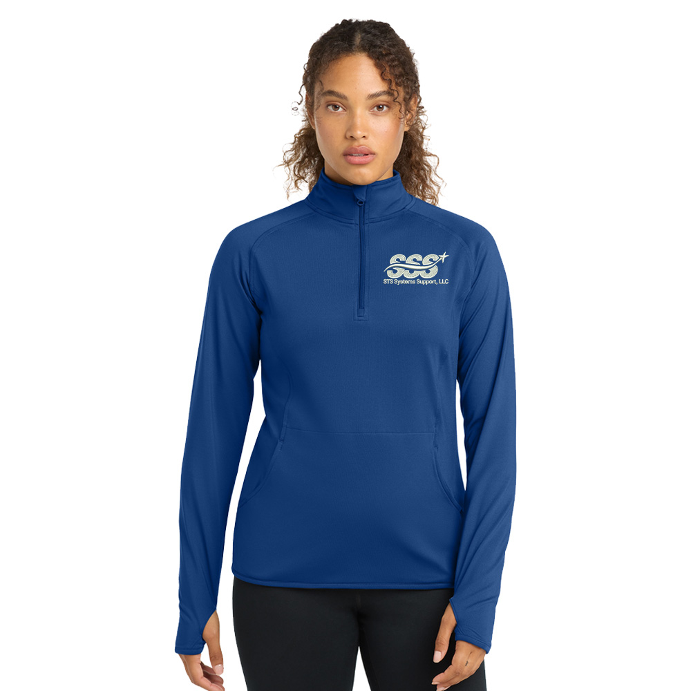 STS Systems Support Sport-Tek Ladies Sport-Wick Stretch 1/2-Zip Pullover-Royal