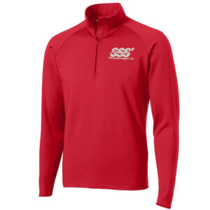 STS Systems Support Men Sport-Tek Sport-Wick Stretch 1/2-Zip Pullover-Red