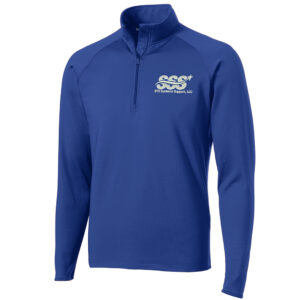 STS Systems Support Men Sport-Tek Sport-Wick Stretch 1/2-Zip Pullover-True Royal