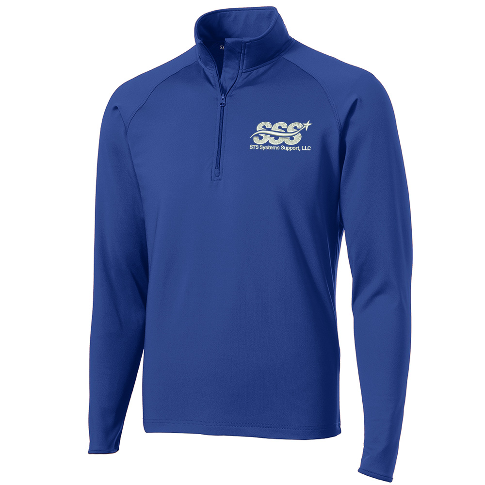 STS Systems Support Men Sport-Tek Sport-Wick Stretch 1/2-Zip Pullover-True Royal
