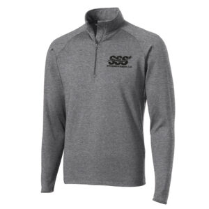 STS Systems Support Men Sport-Tek Sport-Wick Stretch 1/2-Zip Pullover-Charcoal Grey Heather