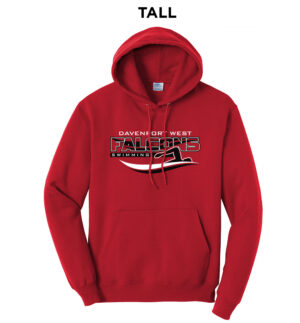 DW Swim Tall Hooded Sweatshirt-Red
