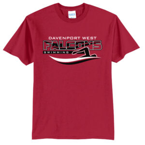 DW Swim Unisex Short Sleeve Tee-Red