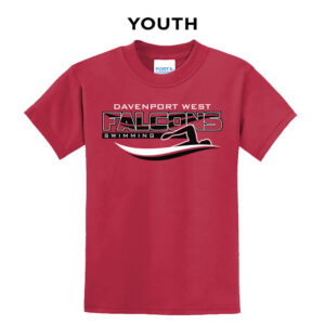 DW Swim Youth Short Sleeve Tee-Red