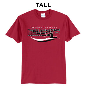 DW Swim Tall Cotton Short Sleeve Tee-Red