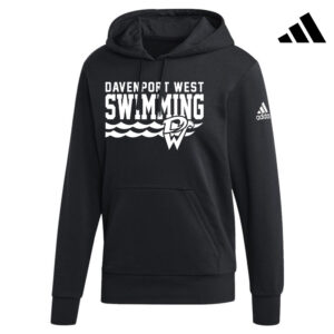 DW Swim Adidas Fleece Hooded Sweatshirt- Black