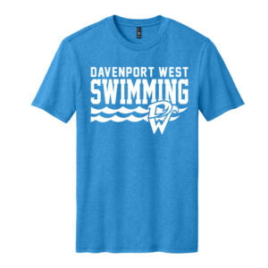 DW Swim District Made Mens Perfect Blend Crew Tee-Bright Turquoise Heather