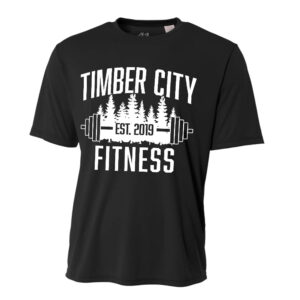 Timber City Fitness Adult Loose Fit Cooling Performance Tshirt-Black