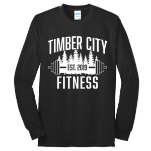 Timber City Fitness Unisex Cotton Long Sleeve Tee-Black