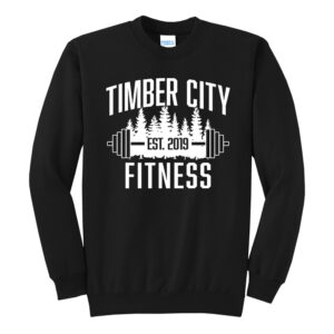 Timber City Fitness Unisex Basic Crewneck Sweatshirt-Black