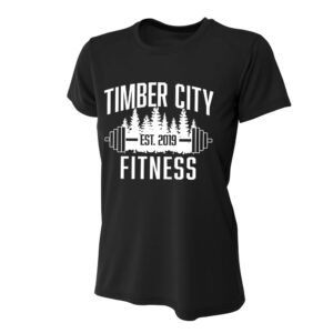Timber City Fitness Women’s Cooling Performance Crew-Black