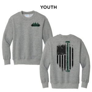 Timber City Fitness Youth Fleece Crewneck Sweatshirt-Athletic Heather