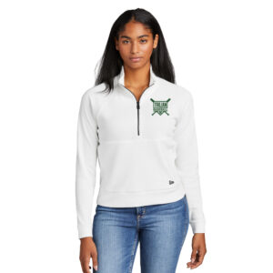 Trojan Baseball Club New Era Ladies STS 1/2 Zip-Fan White