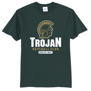 Trojan Baseball Club Unisex Short Sleeve Tee-Dark green