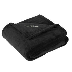 Titman Farms Port Authority Oversized Ultra Plush Blanket 60″X85″-Black