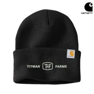 Titman Farms Carhartt Acrylic Watch Cap 2.0 beanie stocking cap with cuff-Black