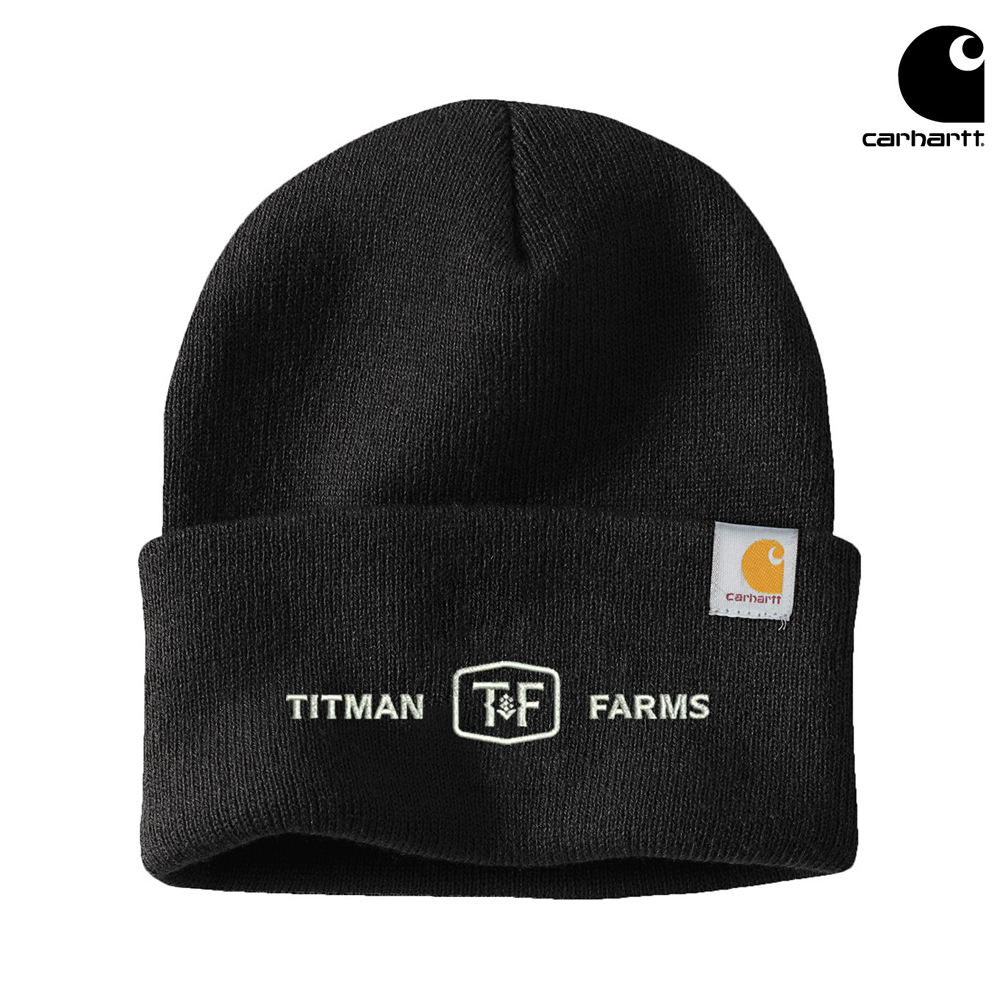 Titman Farms Carhartt Acrylic Watch Cap 2.0 beanie stocking cap with cuff-Black