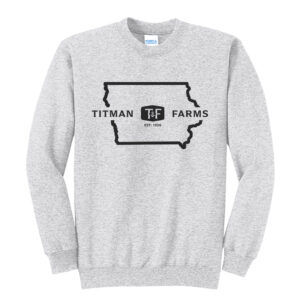 Titman Farms Unisex Fleece Crewneck Sweatshirt-Ash