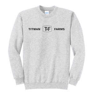Titman Farms Unisex Fleece Crewneck Sweatshirt-Ash