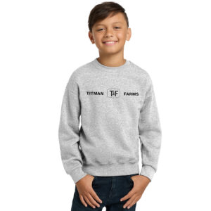 Titman Farms YOUTH Crewneck Sweatshirt-Ash