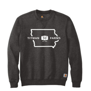 Titman Farms Carhartt Men Midweight Crewneck Sweatshirt-Carbon Heather
