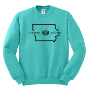 Titman Farms Jerzees NuBlend Crewneck Sweatshirt Unisex-Scuba Blue
