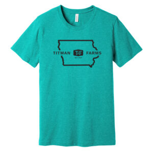Titman Farms Bella Canvas Unisex Heather CVC Short Sleeve Tee-Heather Sea Green