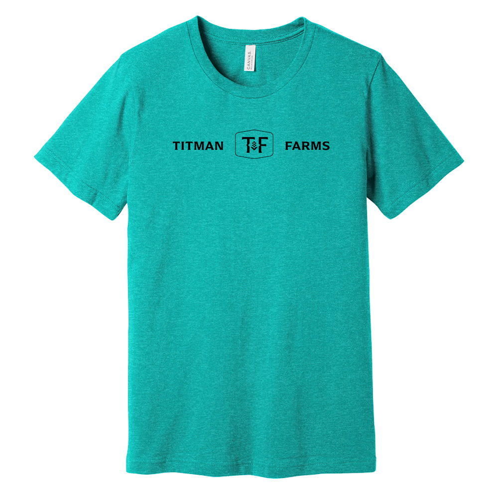 Titman Farms Bella Canvas Unisex Heather CVC Short Sleeve Tee-Heather Sea Green