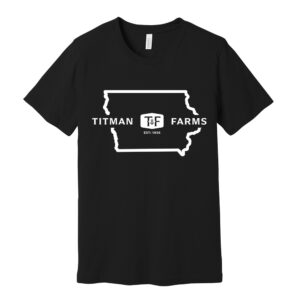 Titman Farms Bella Canvas Unisex Heather CVC Short Sleeve Tee-Black