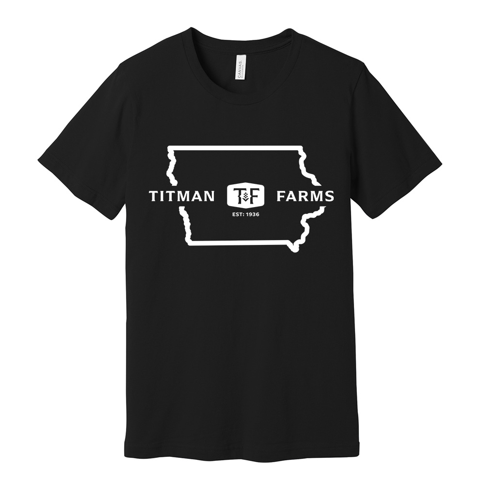 Titman Farms Bella Canvas Unisex Heather CVC Short Sleeve Tee-Black