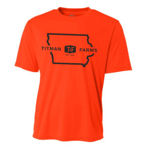 Titman Farms Adult Cooling Performance Tshirt -Safety orange