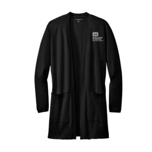 US Army Corps of Engineers Mercer and Mettle Women’s Open Front Cardigan Sweater-Black