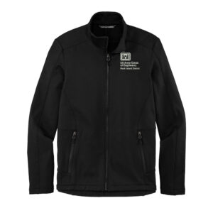 US Army Corps of Engineers Port Authority Men Grid Fleece Jacket-Black