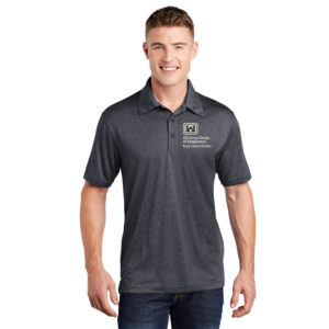 US Army Corps of Engineers Sport-Tek men Heather Contender Polo-Graphite Heather