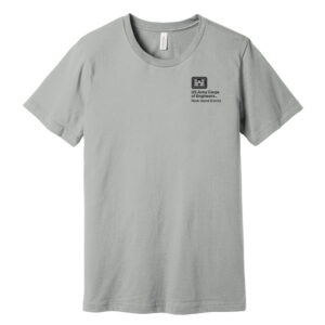 US Army Corps of Engineers Bella and Canvas Unisex Short Sleeve Tee- Silver