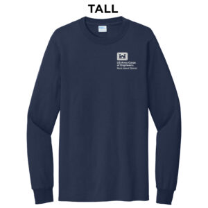 US Army Corps of Engineers Tall Cotton Long Sleeve Tee-navy