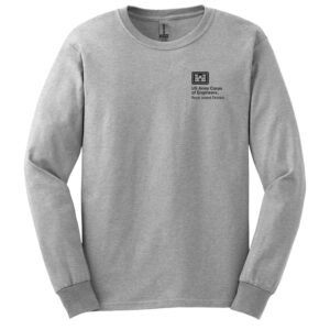 US Army Corps of Engineers Unisex Cotton long Sleeve Tee-Ash