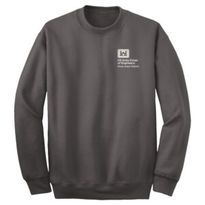 US Army Corps of Engineers Unisex Fleece Crewneck Sweatshirt-Charcoal