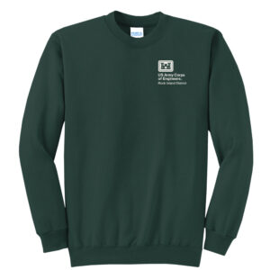 US Army Corps of Engineers Unisex Fleece Crewneck Sweatshirt-Dark Green