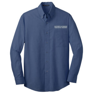 UD Theological Port Authority Crosshatch Easy Care Shirt Men-Deep Blue