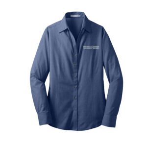 UD Theological Port Authority Ladies Crosshatch Easy Care Shirt-Deep Blue