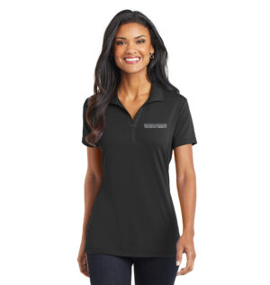 UD Theological Port Authority Ladies Cotton Touch Performance Polo-Black